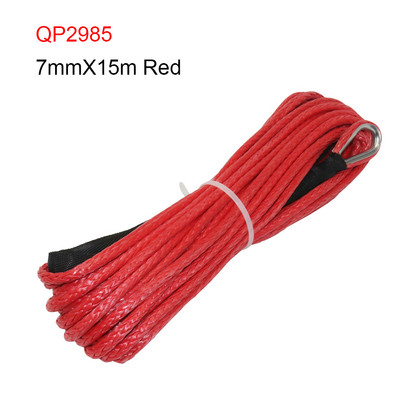 15m Σχοινί ρυμούλκησης Βαρούλκο Σχοινί έλξης υψηλού μοριακού πολυαιθυλενίου Διάμετρος σχοινιού διάσωσης αυτοκινήτου 6mm 7mm Προαιρετικά εργαλεία επισκευής αυτοκινήτων