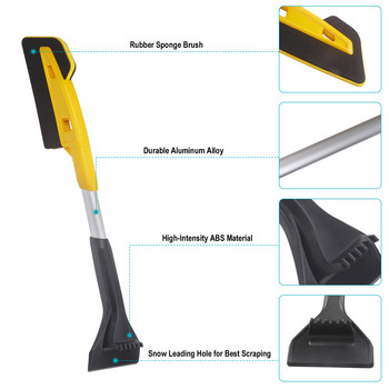 Νέου στυλ αυτοκινήτου EVA Snow Shovel Πολυλειτουργικό Snow Shovel Long Rod Deiceing Ice Sweep Βούρτσα αφαίρεσης χιονιού για το χειμώνα