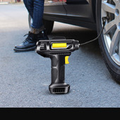 Compresor de aer pentru mașină, automobile electrice, umflator pentru anvelope, pompă pentru mașină portabilă fără fir, 120 W, portabilă cu lumină LED pentru mașină
