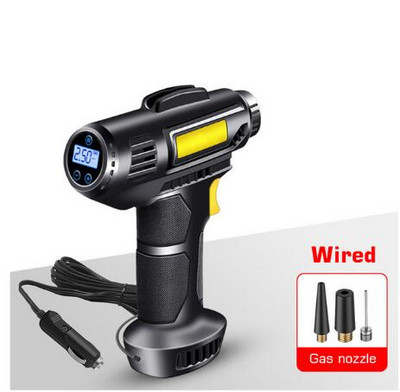 Compresor de aer pentru mașină, automobile electrice, umflator pentru anvelope, pompă pentru mașină portabilă fără fir, 120 W, portabilă cu lumină LED pentru mașină