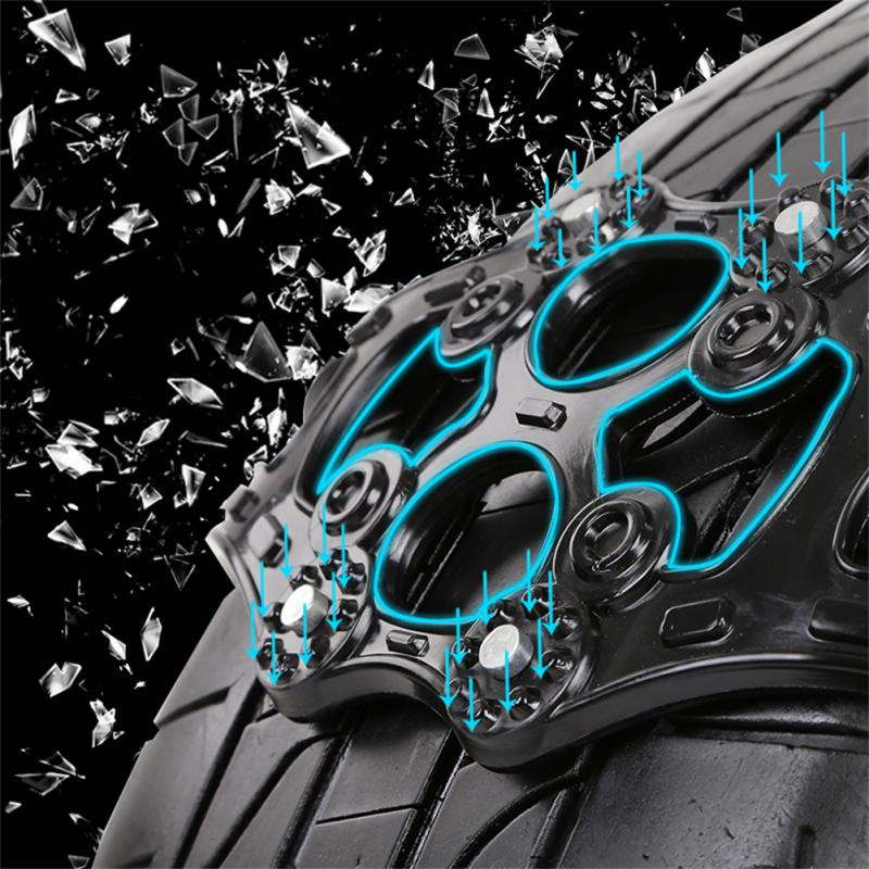 1PC Automašīnas Sniega Ķēdes Auto Pretslīdēšanas Drošība Divkāršās sprādzes TPU Ķēdes Ziemas Ceļa Drošība Riepa Sniega Snap Skid Riteņu ķēdes