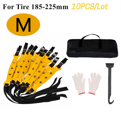 Lanț de zăpadă 10ps Lanțuri de anvelope pentru motociclete Anvelope antiderapante Lanțuri de roți de mașini pentru camioane Lanțuri de zăpadă pentru mașini de iarnă pentru anvelope de mașini