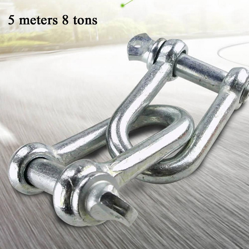8 tonų gervės vilkimo trosas, vilkimo diržas, automobilio vilkimo lynas su kabliukais, skirtas sunkiasvorių automobilių atkūrimo diržų rinkinys visureigio vilkimo priedai