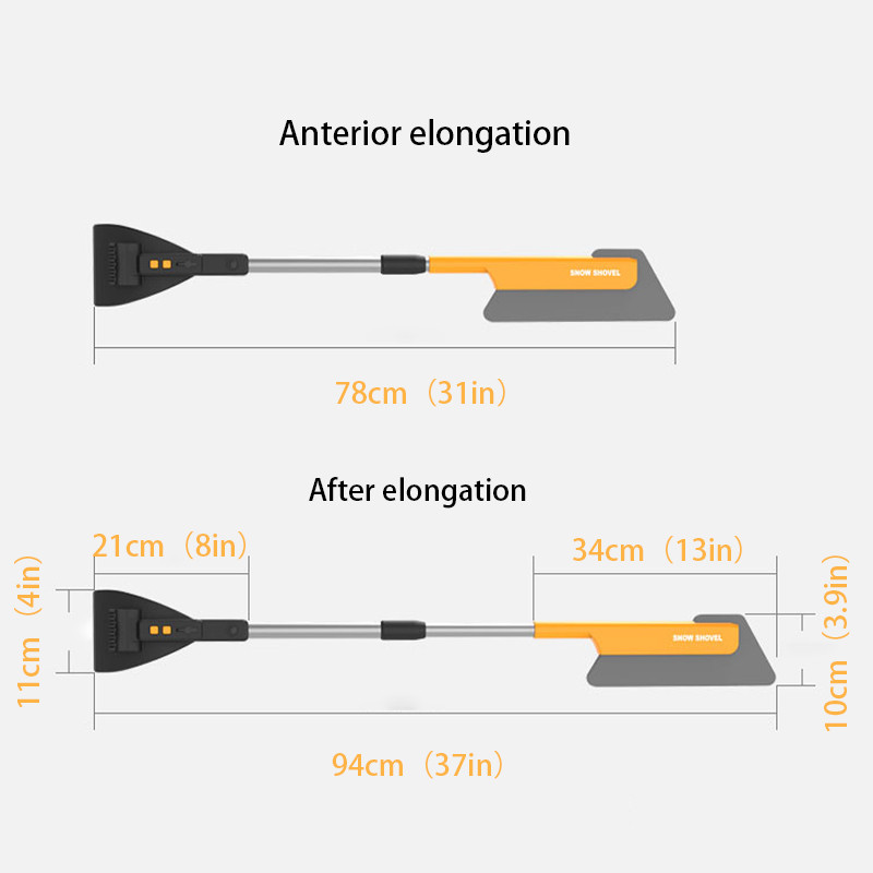 SEAMETAL automašīnu sniega tīrīšanas lāpsta Sniega slota EVA pagarināms ledus atkausēšanas ledus slaucīšanas rīks Sniega birste Ledus skrāpis sniega tīrīšanas piederums