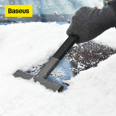 Baseus Ice Scraper Snow Removal Car Window Window Window Window Cleaning Tool Инструмент за изстъргване TPU Auto Ice Breaker Лопата за сняг