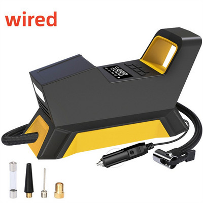 Pompă portabilă de umflare a anvelopelor pentru mașină Compresor de aer pentru mașină 12V umflator electric Afișaj digital Lumină LED pentru mașină, motocicletă, bicicletă