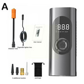 Compresor de aer portabil pentru mașină, 6000 mAh, 150 PSI, afișaj digital LCD, cu fir/ fără fir, pompă de umflare a anvelopei pentru motocicletă, bicicletă, Boa B7O2