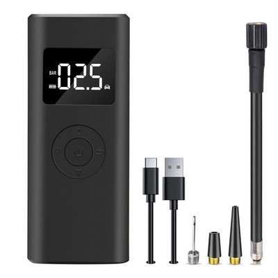 Φορητός αεροσυμπιεστής αυτοκινήτου Auto 5000mAh Ασύρματη αντλία αέρα Power Bank Digital Gauge LED Light Tire Iator Car Electronics