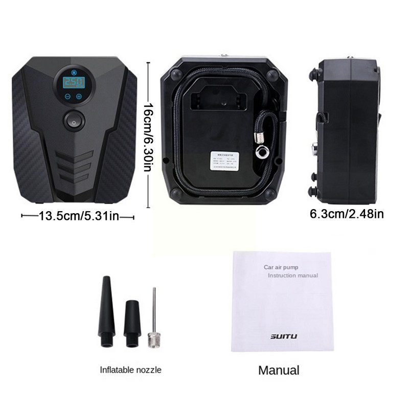 Υψηλής ισχύος αντλία αέρα αυτοκινήτου Φουσκωτή ελαστικών Αυτόματη στάση φόρτισης Ελαστικό αέρα αυτοκινήτου υψηλής πίεσης Δικύλινδρος συμπιεστής φορητός R1G7
