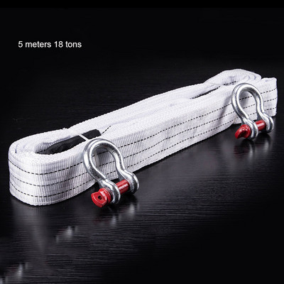 Ιμάντας ρυμούλκησης 5M βαρέως τύπου με μεταλλικούς γάντζους ασφαλείας Σχοινί ανάκτησης αυτοκινήτου Χωρητικότητα Σχοινί ρυμούλκησης για φορτηγό Jeep ATV SUV