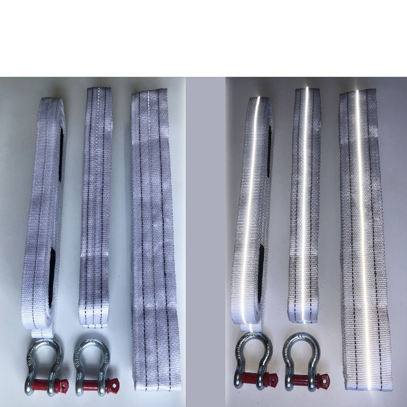 Ιμάντας ρυμούλκησης 5M βαρέως τύπου με μεταλλικούς γάντζους ασφαλείας Σχοινί ανάκτησης αυτοκινήτου Χωρητικότητα Σχοινί ρυμούλκησης για φορτηγό Jeep ATV SUV