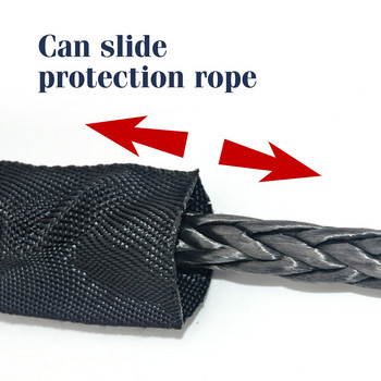 Προστατευτικό σχοινιού βαρούλκου Προστατευτικό μανίκι σχοινί βαρούλκου Μαύρο γενικό για 3cm/1,18 ίντσες πλάτος καλωδιακή γραμμή