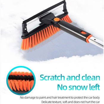 Телескопична четка за сняг Лопата за снегопочистване на автомобили Комплект зимни инструменти за снегопочистване за остъргване на скреж и лопата за размразяване на сноуборд