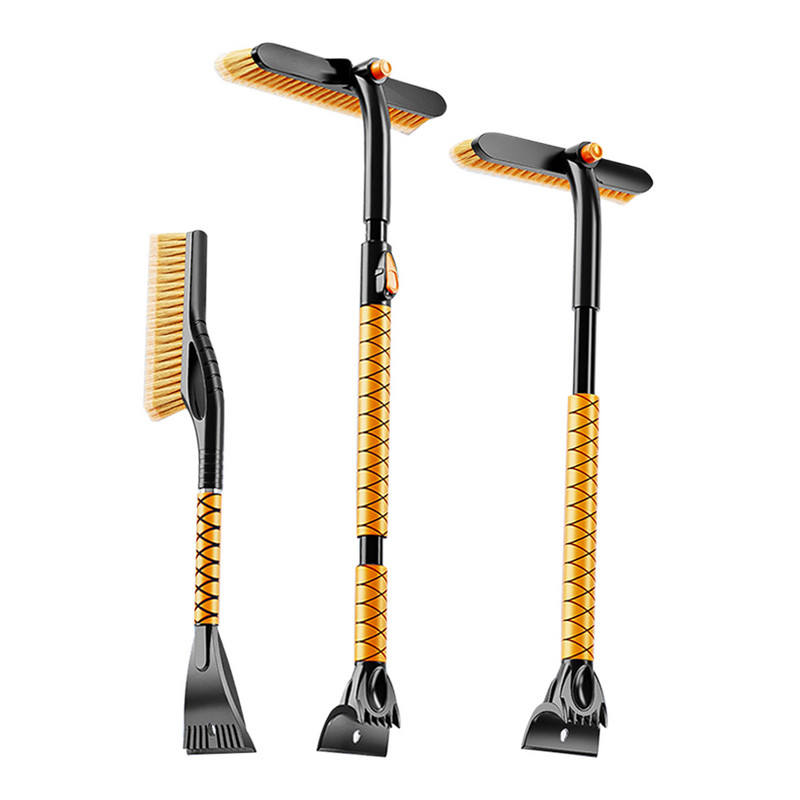 Treeligo mașină perie de zăpadă extensibilă lopată de curățare zăpadă perie răzuitoare pe geamuri de gheață mașină parbriz instrument de îndepărtare a zăpezii