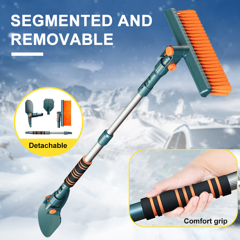 Blalion izvelkama sniega lāpsta Auto logu daudzfunkcionāls ledus skrāpis sniega noņemšanas birste ziemas ledus tīrīšanas rīks sniega skrāpis