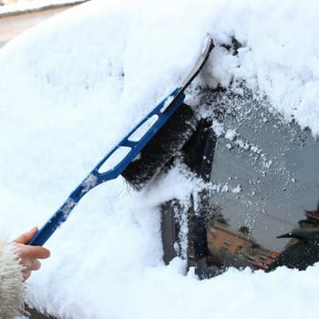 2-в-1 стъргалка за лед за кола Снегопочистваща лопата Четка за прозорци Предно стъкло Размразяване на предното стъкло Почистване Инструмент за изстъргване Автомобилни зимни инструменти