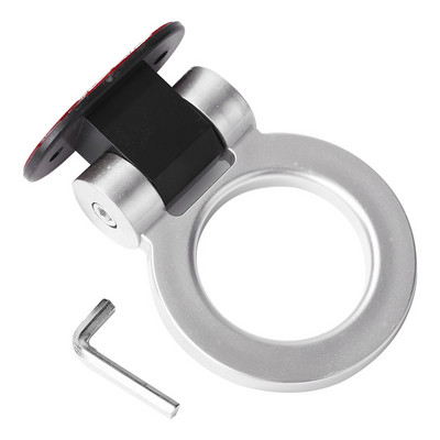 Cârlig universal pentru remorcă pentru mașină, rotație de 180 de grade, inel de curse ABS/stil triunghi, bară față spate, cârlig decorativ de remorcare