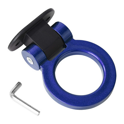 Cârlig universal pentru remorcă pentru mașină, rotație de 180 de grade, inel de curse ABS/stil triunghi, bară față spate, cârlig decorativ de remorcare