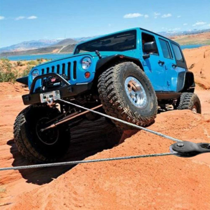 OFF ROAD 4/8/10 Ton Snatch Block for Heavy Duty Recovery Winch Snatch Block Τροχαλία ρυμούλκησης για φορτηγό τρακτέρ ATV UTV Μαύρο