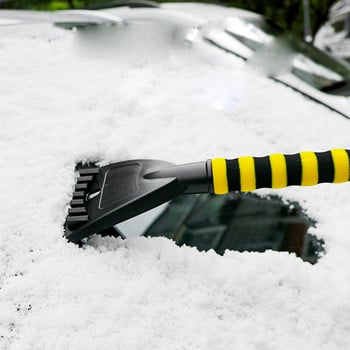 2-σε-1 Ξύστρα πάγου αυτοκινήτου Μηχανή αφαίρεσης χιονιού φτυάρι βούρτσα παραθύρου παρμπρίζ Αποπάγωμα καθαρισμού απόξεσης