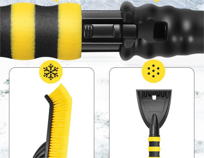 Racletă pentru gheață pentru mașină 2 în 1 Dispozitiv de îndepărtare a zăpezii Lopată Perie pentru fereastră Parbriz Instrument de curățare pentru dezghețare