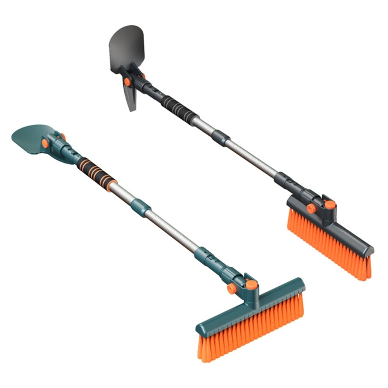 Sniega tīrīšanas rīks, regulējams pagarināms EVA sniega lāpsta sniega tīrīšanas birste Vējstikla sniega slota vieglajām SUV kravas automašīnām