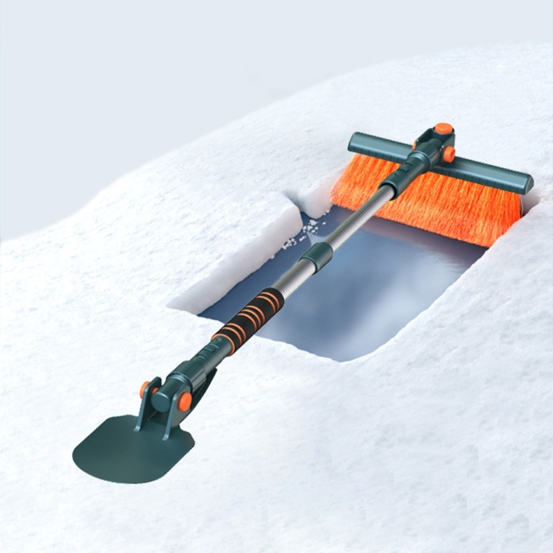 Sniega tīrīšanas rīks, regulējams pagarināms EVA sniega lāpsta sniega tīrīšanas birste Vējstikla sniega slota vieglajām SUV kravas automašīnām