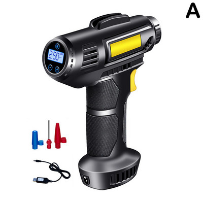 Pompă de aer reîncărcabilă pentru mașină, 120W, neagră, portabilă, USB, pentru vehicule electrice, pentru umflator anvelope model 3