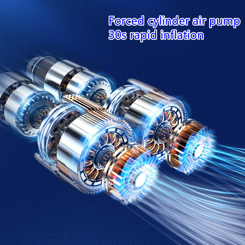 Umflator portabil pentru anvelope cu compresor de aer - pompă pentru anvelope auto cu manometru digital (150 psi 12 V DC) bliț luminos de urgență