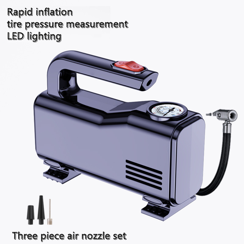 Umflator portabil pentru anvelope cu compresor de aer - pompă pentru anvelope auto cu manometru digital (150 psi 12 V DC) bliț luminos de urgență