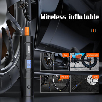 6000mAh 25 / Min φορητός αεροσυμπιεστής 12V 150 PSI Tire Inflator Ηλεκτρική αυτόματη αντλία για ποδήλατο αυτοκινήτου Ψηφιακή αντλία αέρα LED UBS LCD