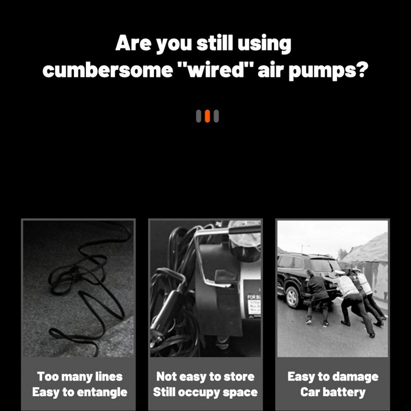 6000mAh 25/min Compresor de aer portabil 12V 150 PSI Pompă de umflare a anvelopelor electrică automată pentru bicicletă auto digitală UBS LCD LED pompă de aer