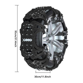 Верига за автомобилни гуми Устойчиви на атмосферни влияния и издръжливи предпазни вериги за зимни гуми Лесни за инсталиране Универсална удебелена гума против приплъзване