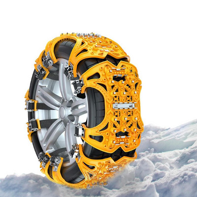 Auto riepu ķēdes pret laikapstākļiem noturīgas un izturīgas ziemas riepu drošības ķēdes, viegli uzstādāmas universālas biezas pretslīdes riepas