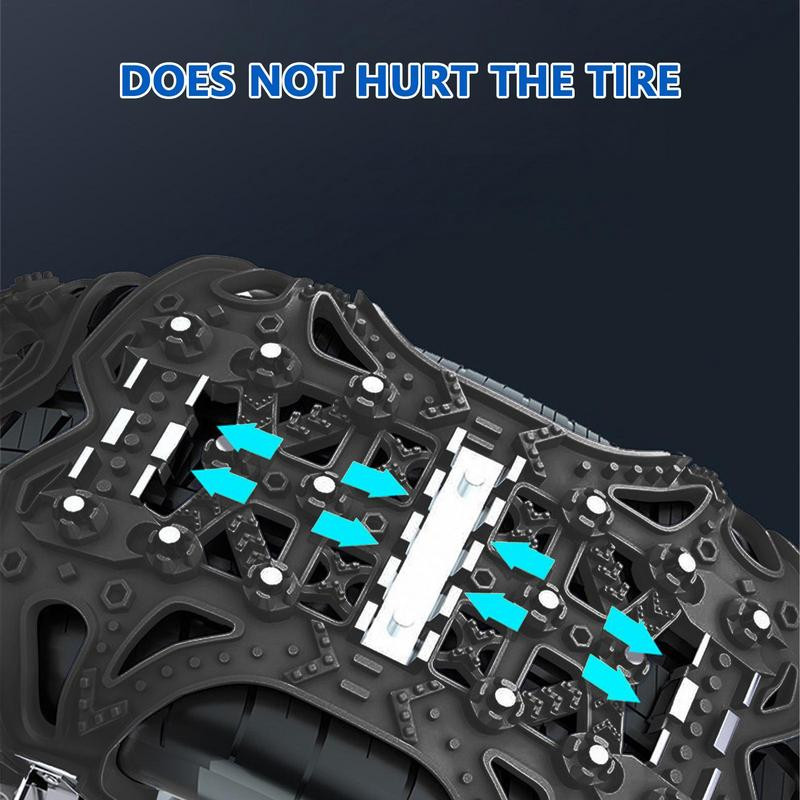 Auto riepu ķēdes pret laikapstākļiem noturīgas un izturīgas ziemas riepu drošības ķēdes, viegli uzstādāmas universālas biezas pretslīdes riepas