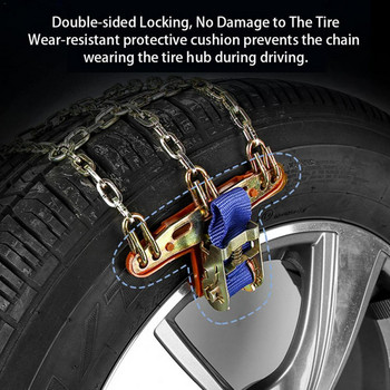 Верига за гуми Защитна гума с висока якост Манганова стомана Сцепна верига за снежна гума за камион