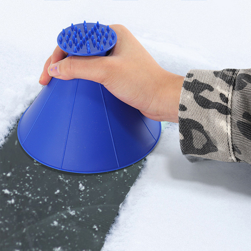 2020 Nou 1 buc Universal Mașină Magic Window Parbriz Racletă de gheață Pâlnie de ulei Dispozitiv de îndepărtare a zăpezii Lopată Răzuitoare pentru ferestre Con Dezghețare