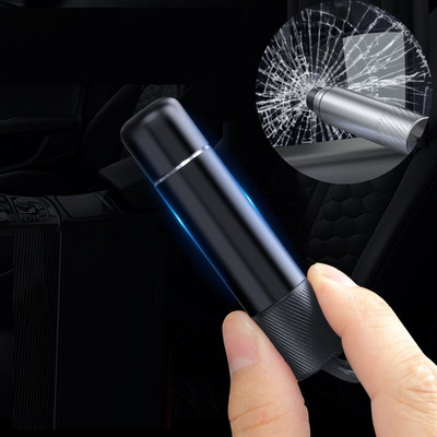 2 az 1-ben automatikus vészmenekülő eszköz mini ablaküvegtörő autós biztonsági övvágó biztonsági kalapács életmentő menekülő kés