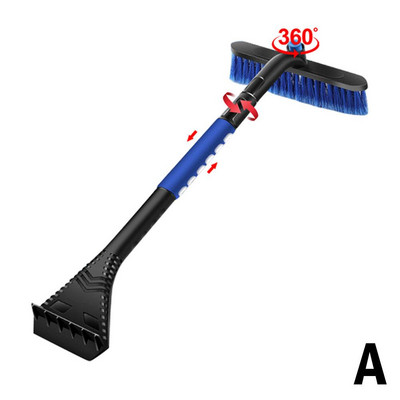 2 vienā vējstikla logu sniega tīrīšanas līdzeklis pārnēsājams automašīnas ledus skrāpis, regulējams teleskopisks tīrīšanas sniega birste ziemas auto piekļuvei K5G8