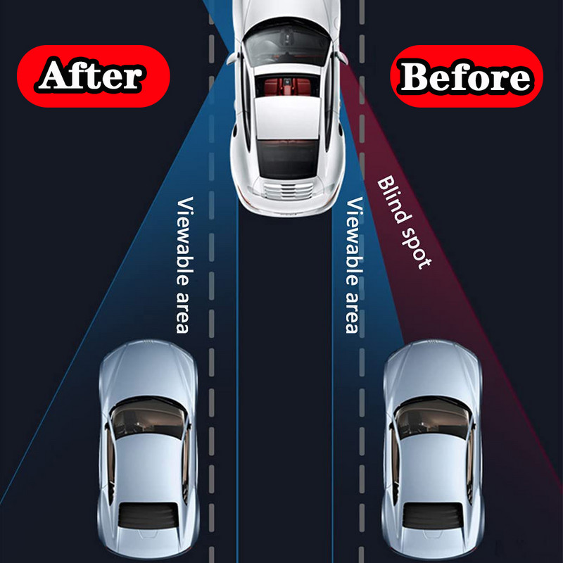 2 gab. 360 grādos pagriežami 2 sānu automašīnas aklās zonas izliektais spogulis Automibile ārējais atpakaļskata stāvvietas spoguļa drošības piederumi