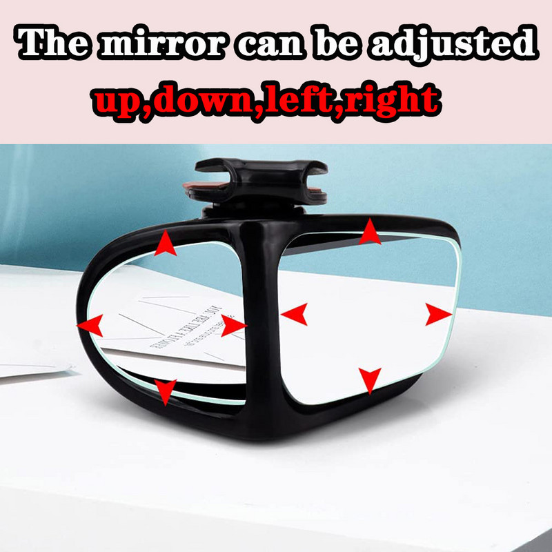 2 gab. 360 grādos pagriežami 2 sānu automašīnas aklās zonas izliektais spogulis Automibile ārējais atpakaļskata stāvvietas spoguļa drošības piederumi