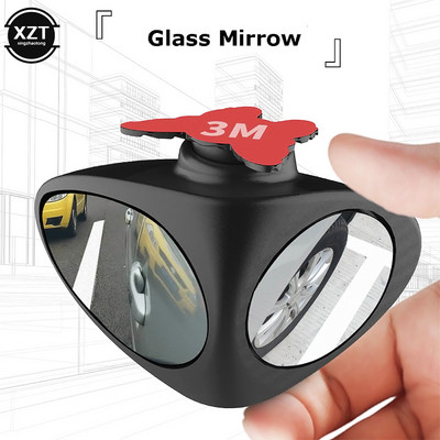 360 Degree Rotatable 2 Side Car Blind Spot Convex Mirror Automobile Exterior Rear View Parking Mirror Safety Accessories