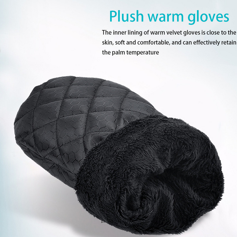 Iarnă mașină zăpadă lopată racletă mănușă de îndepărtare ABS EVA aluminiu tub fleece instrument de curățare pentru automobile Gadget-uri