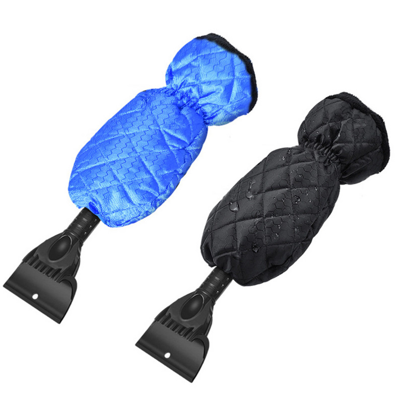 Iarnă mașină zăpadă lopată racletă mănușă de îndepărtare ABS EVA aluminiu tub fleece instrument de curățare pentru automobile Gadget-uri