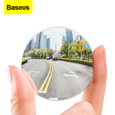Baseus 2Pcs Αυτοκίνητο Καθρέφτη Τυφλού Σημείου Αυτοκινήτου Πλαϊνός Ευρυγώνιος Καθρέπτης για Αυτοκίνητο HD Στρογγυλός Αντιομίχλης Πίσω όψη Κυρτός καθρέφτης στάθμευσης