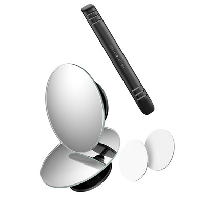 Baseus 2Pcs Αυτοκίνητο Καθρέφτη Τυφλού Σημείου Αυτοκινήτου Πλαϊνός Ευρυγώνιος Καθρέπτης για Αυτοκίνητο HD Στρογγυλός Αντιομίχλης Πίσω όψη Κυρτός καθρέφτης στάθμευσης