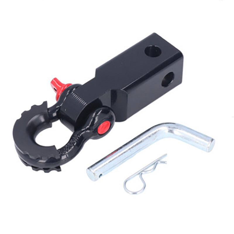 2-tollise võlli vastuvõtja taastav köidikuplokk kahe auguga pulbervärviga PUNANE haakeseadisega vastuvõtjaplokk sisaldab haaketihvti D-rõngast maasturi jaoks