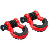 2tk Pukseerimiskonks Ameerika vibukinnitus, langev sepistatud 3/4 D rõngaskonks 4,75T maastikusõidukite veokonks kummist kattega