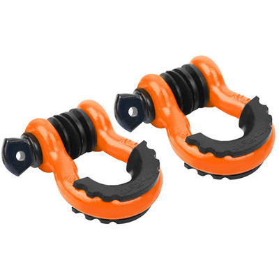 2tk Pukseerimiskonks Ameerika vibukinnitus, langev sepistatud 3/4 D rõngaskonks 4,75T maastikusõidukite veokonks kummist kattega