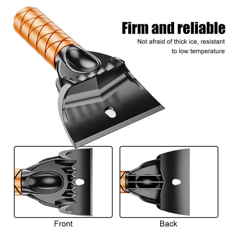 Racletă de gheață cu lopată de zăpadă pentru mașină cu perie Perie de zăpadă extensibilă Instrument multifuncțional de curățare a mașinii Dispozitiv de îndepărtare a zăpezii de gheață reglabil de iarnă